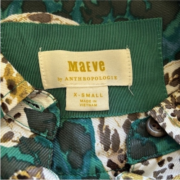 :Price Firm: Anthropologie Maeve Contrast Button-Down Midi Dress - Picture 8 of 10